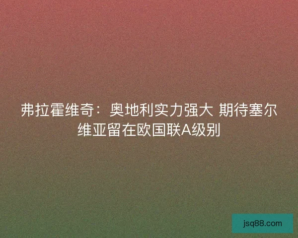 弗拉霍维奇：奥地利实力强大 期待塞尔维亚留在欧国联A级别