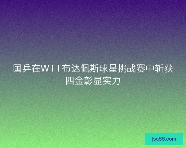 国乒在WTT布达佩斯球星挑战赛中斩获四金彰显实力